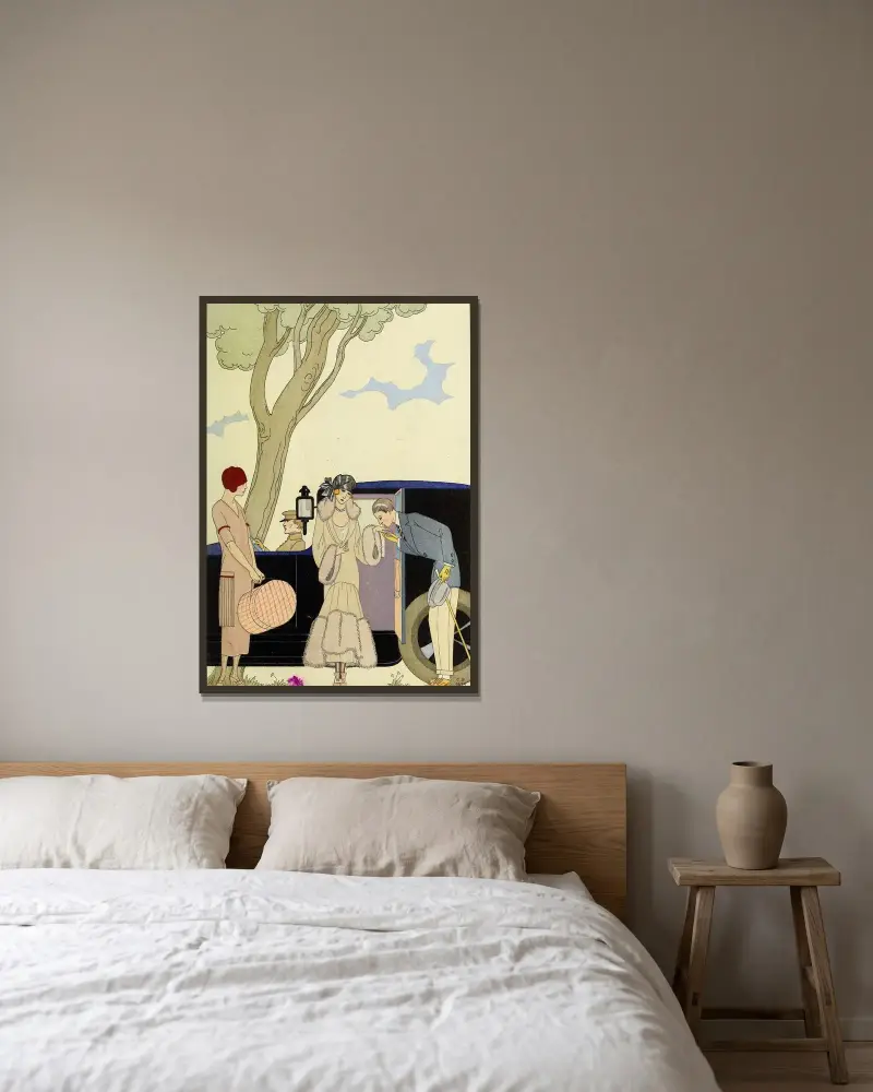 Falbalas et fanfreluches, L’Ensie av George Barbier inramad på en vägg