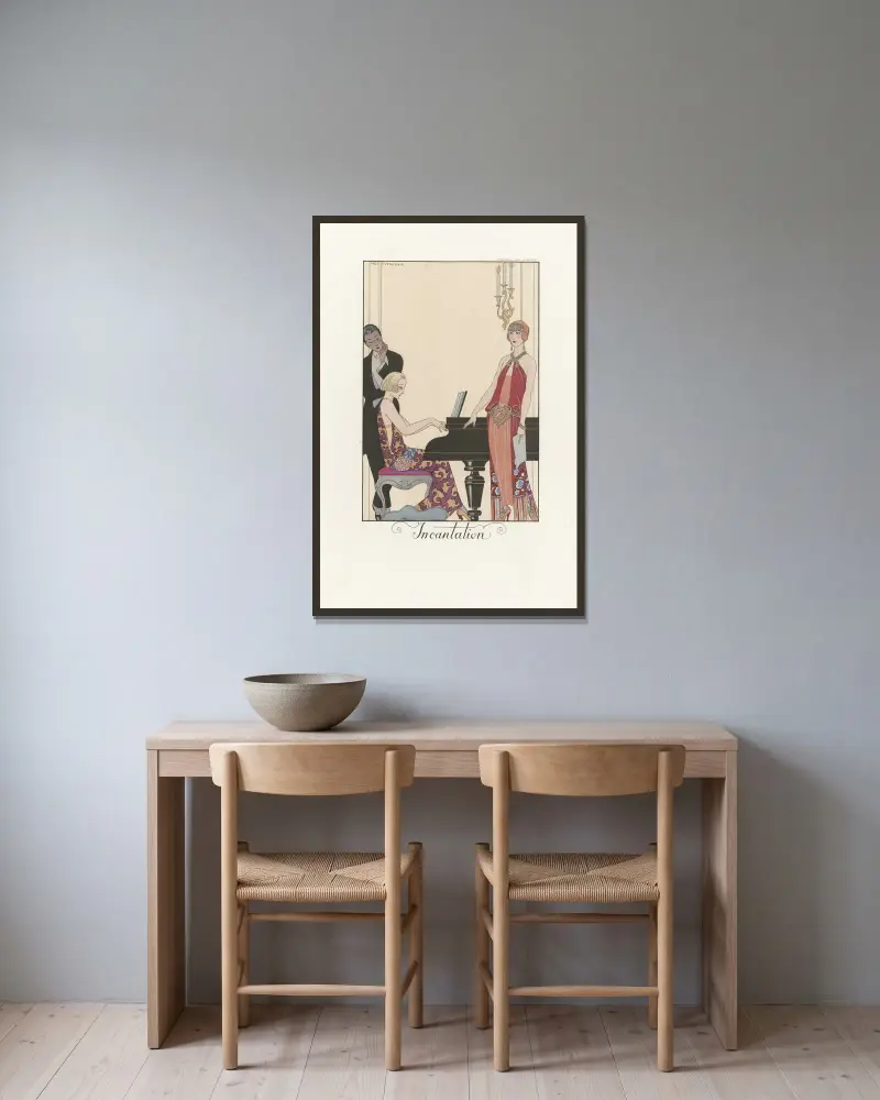 Zaříkání, George Barbier v rámu na stěně