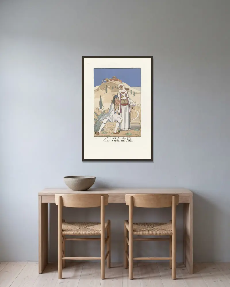 Fletnia Pana, George Barbier w ramie na ścianie