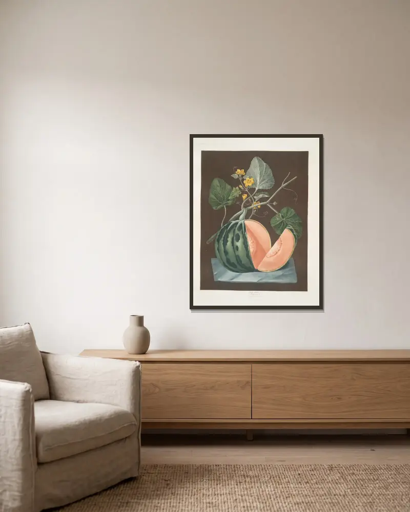 Polinac-Melone von George Brookshaw gerahmt an einer Wand