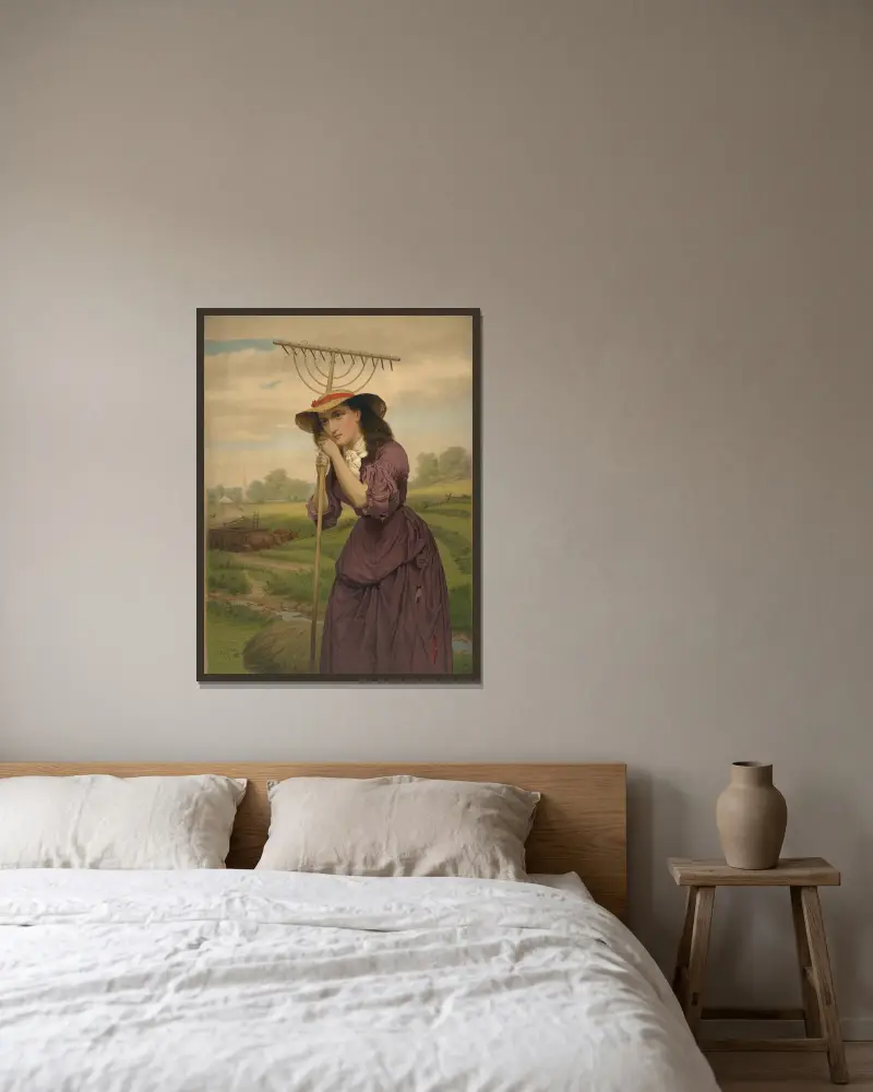 Maud Muller von John George Brown gerahmt an einer Wand