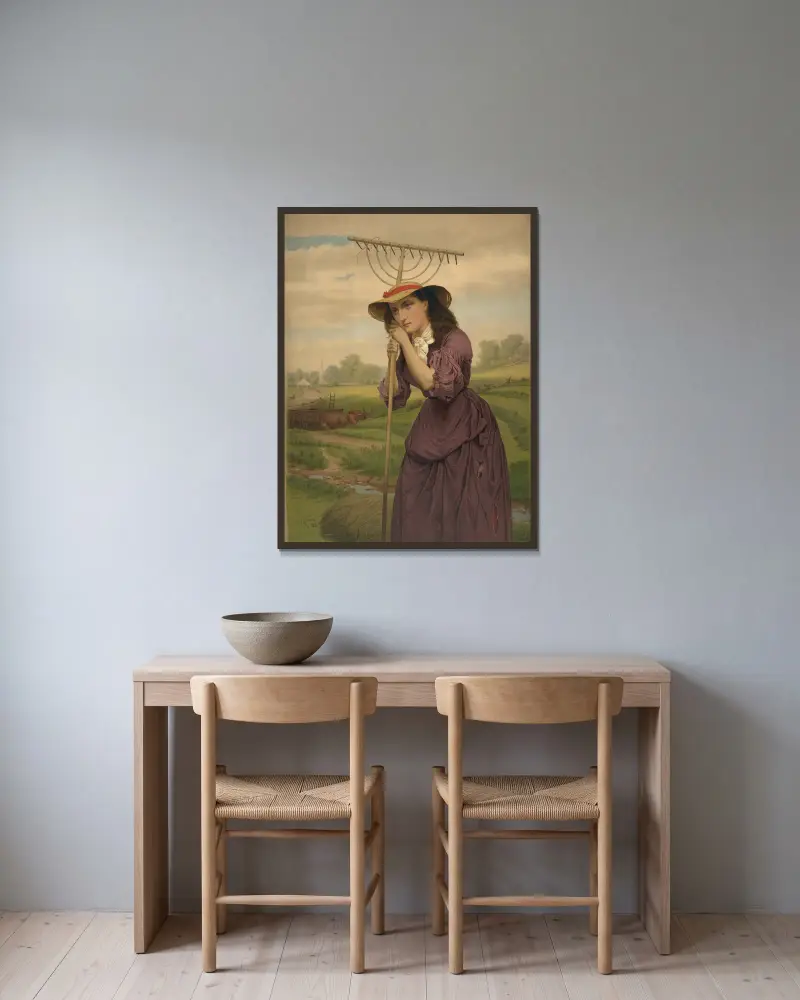 Maud Muller von John George Brown gerahmt an einer Wand