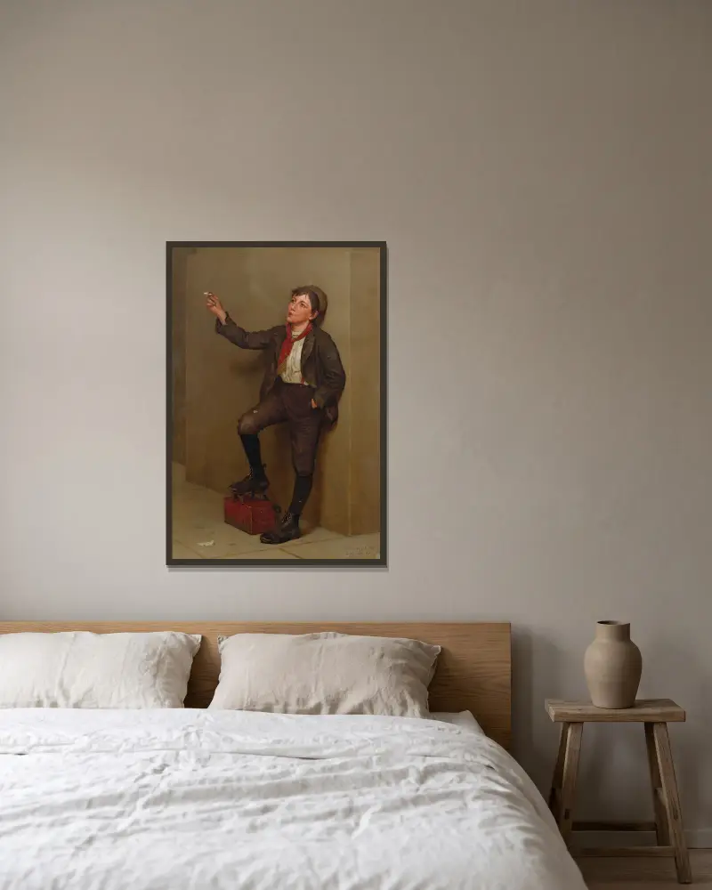 Přestávka, John George Brown v rámu na stěně