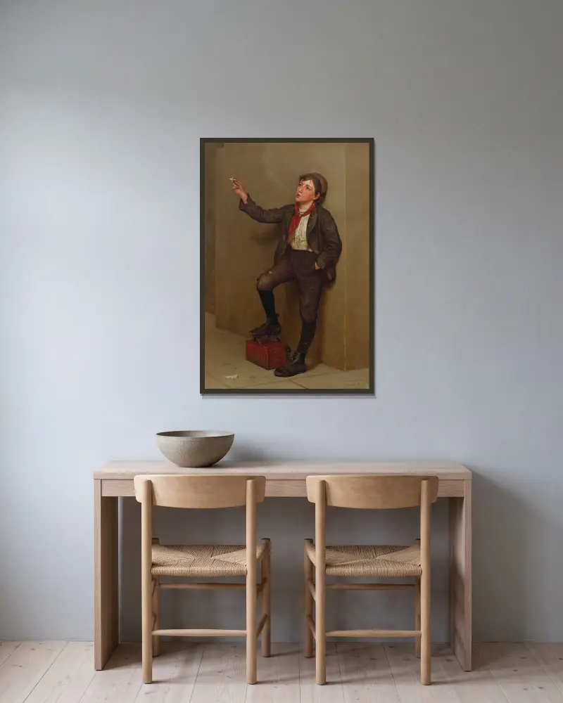 Přestávka, John George Brown v rámu na stěně