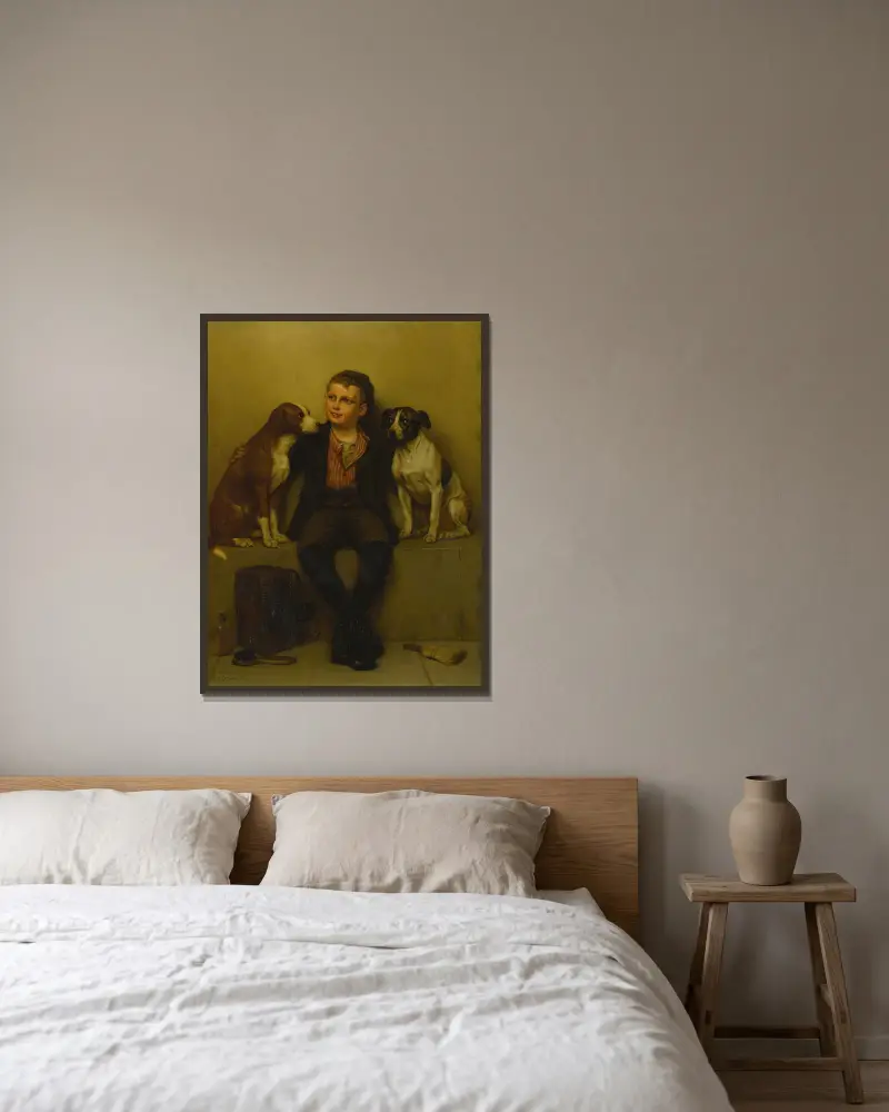 Soupeři, John George Brown v rámu na stěně