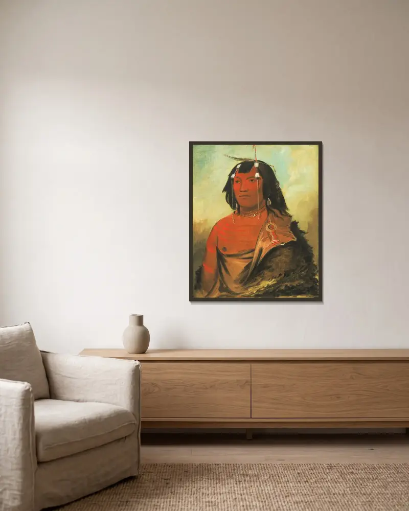 Bi-Éets-Ee-Cure, Very Sweet Man av George Catlin inramad på en vägg