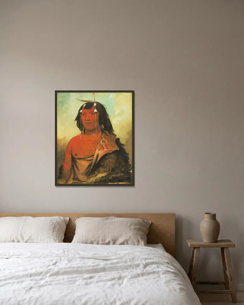 Bi-Éets-Ee-Cure, Very Sweet Man av George Catlin inramad på en vägg