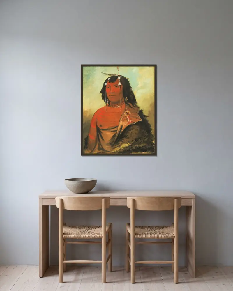 Bi-Éets-Ee-Cure, Very Sweet Man av George Catlin inramad på en vägg
