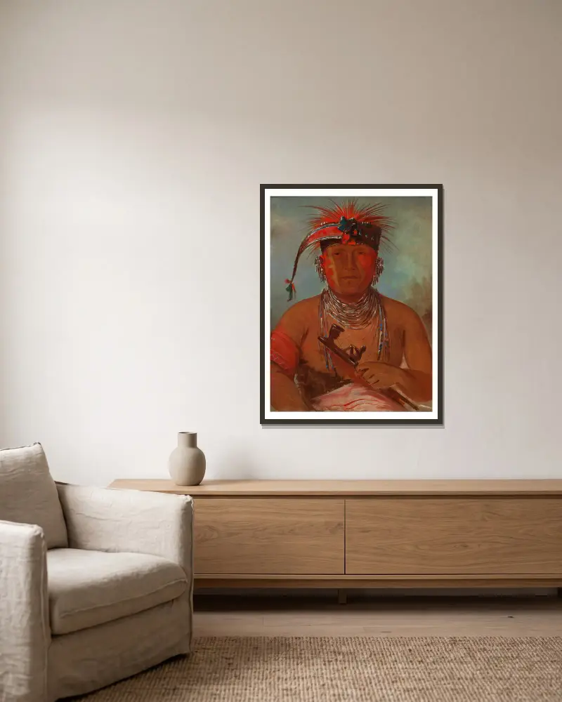 George Catlin, Wée-Ke-Rú-Law, He Who Exchanges av George Catlin inramad på en vägg