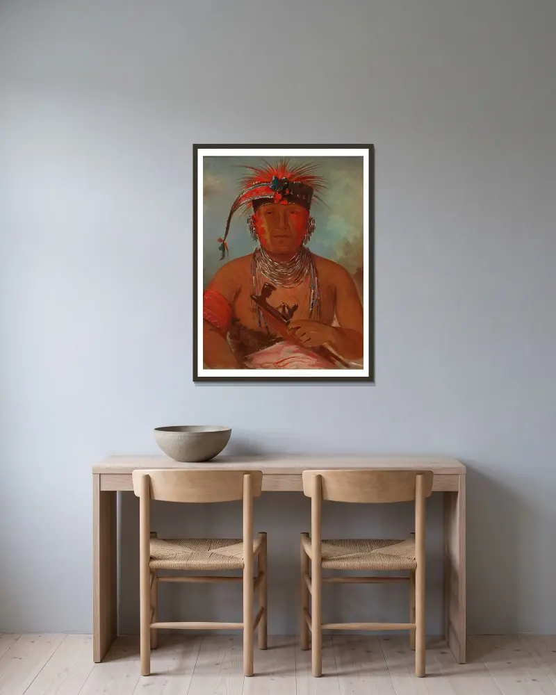 George Catlin, Wée-Ke-Rú-Law, He Who Exchanges av George Catlin inramad på en vägg
