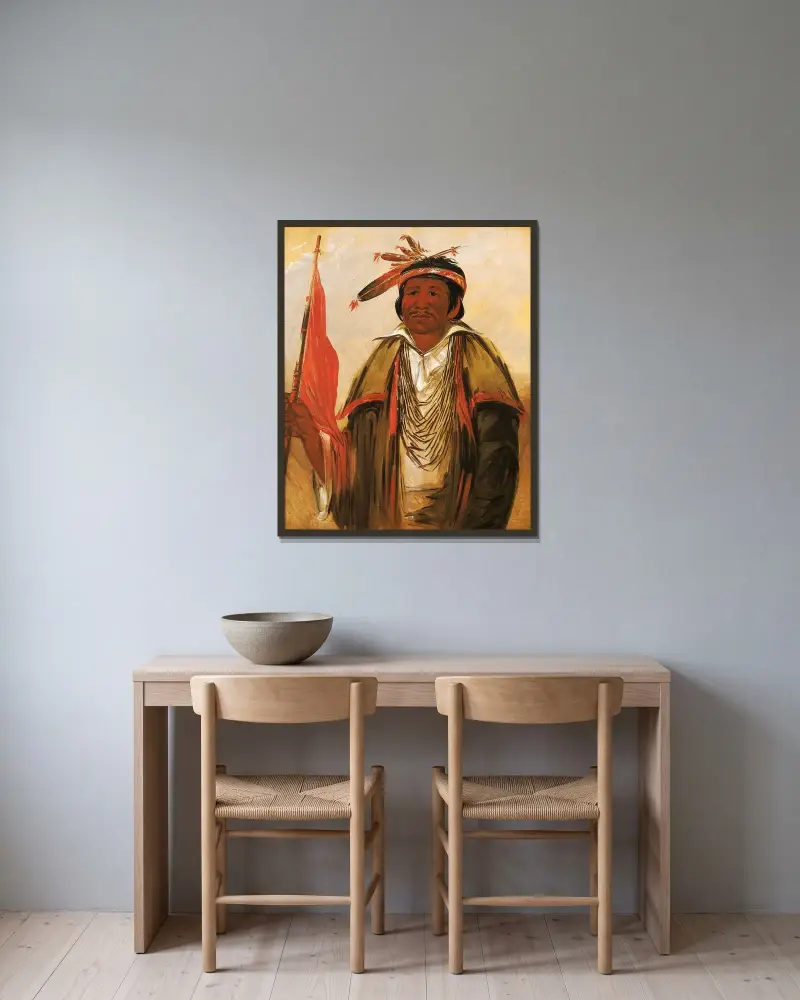 Ke-Chím-Qua, Big Bear av George Catlin inramad på en vägg