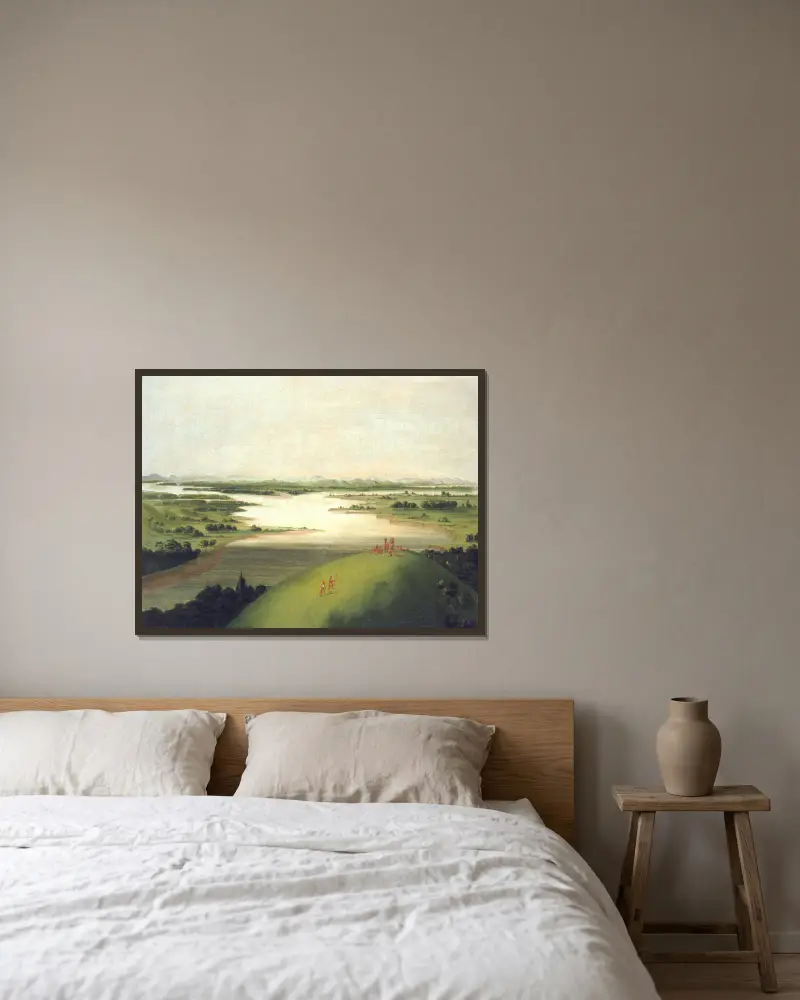 Mouth Of The Platte River, 900 Miles Above St. Louis av George Catlin inramad på en vägg