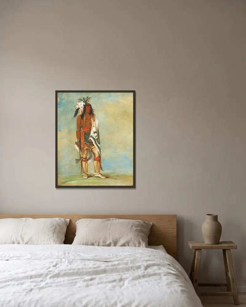 Nót-To-Way, a Chief av George Catlin inramad på en vägg
