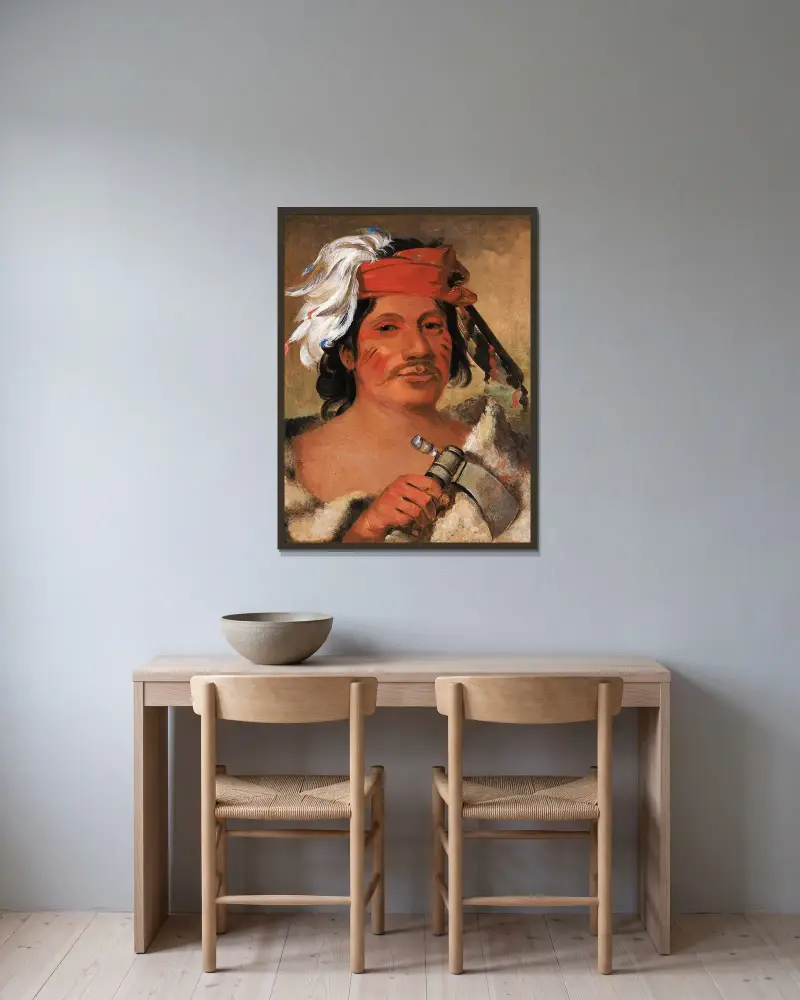 Seneca Steele, a Great Libertine av George Catlin inramad på en vägg