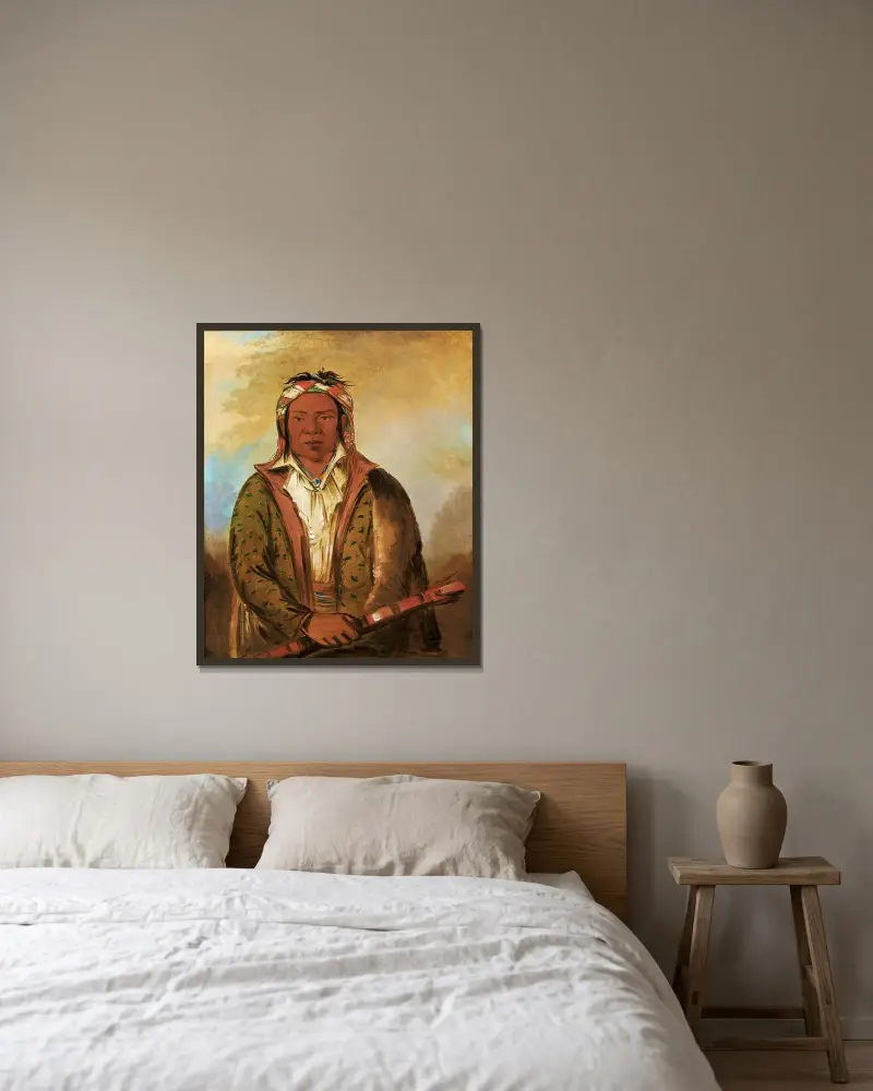 Shee-Náh-Wee av George Catlin inramad på en vägg