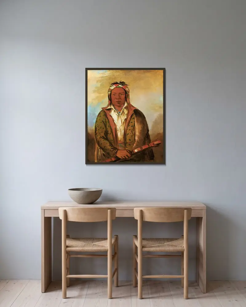 Shee-Náh-Wee av George Catlin inramad på en vägg
