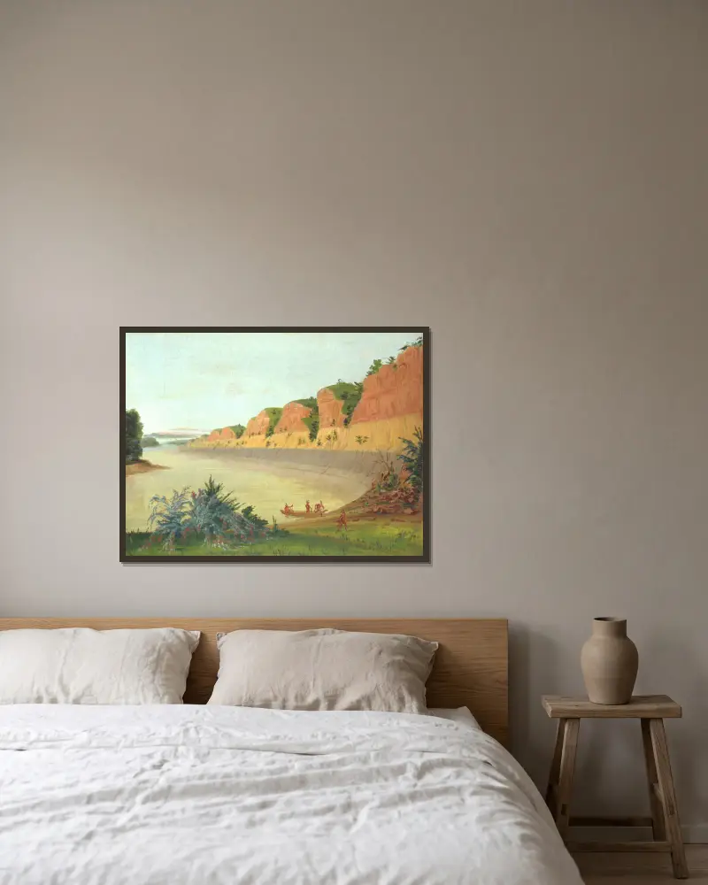 South Side Of Buffalo Island, Showing Buffalo Berries In The Foreground av George Catlin inramad på en vägg