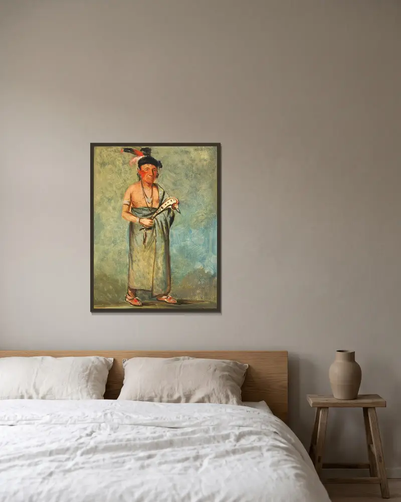 Span-E-O-Née-Kaw, The Spaniard av George Catlin inramad på en vägg