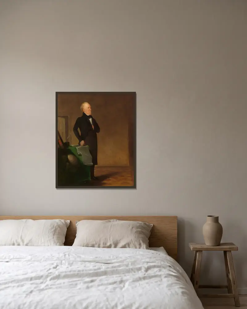 William Clark av George Catlin inramad på en vägg