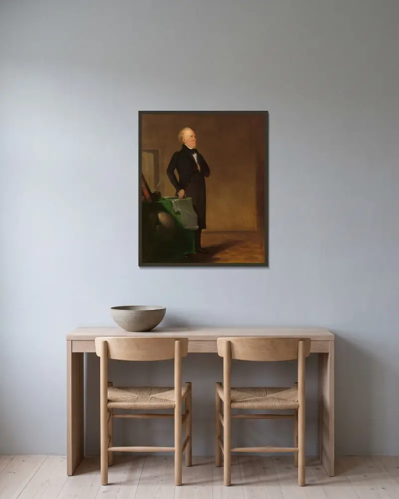 William Clark av George Catlin inramad på en vägg