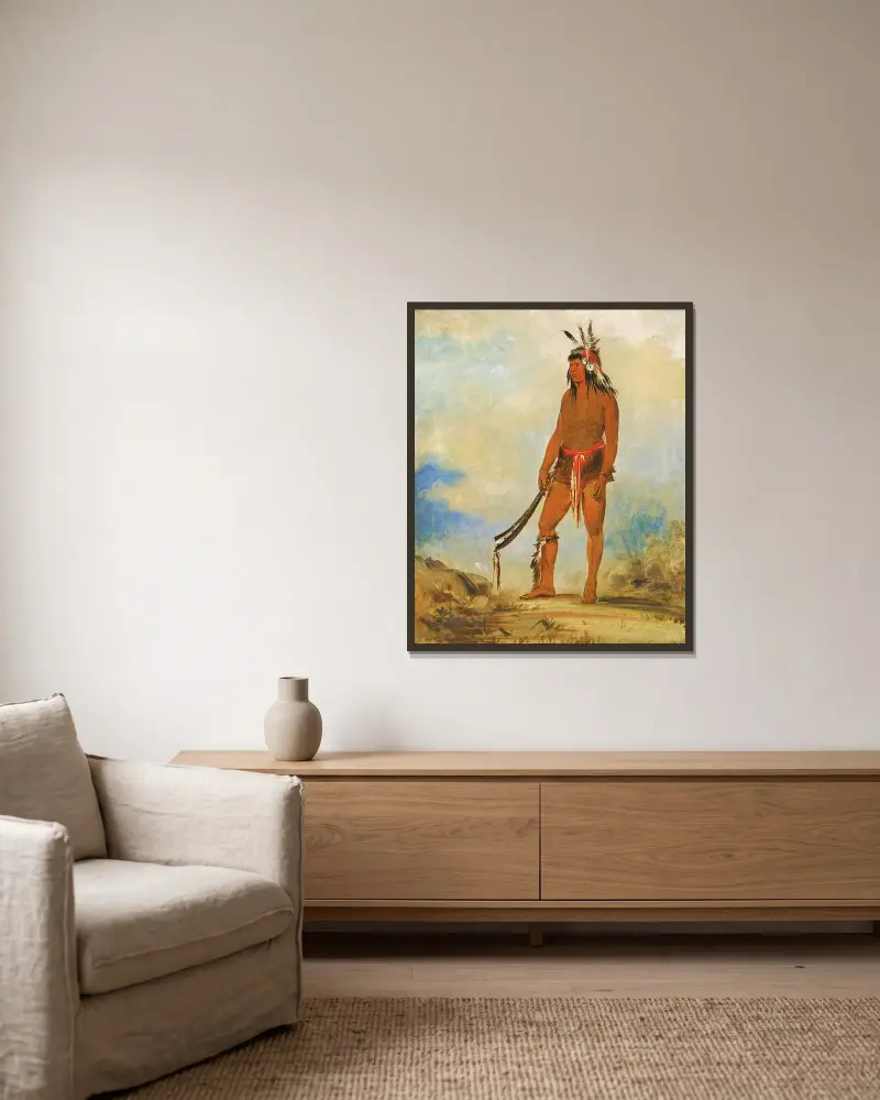 Won-De-Tów-A, The Wonder av George Catlin inramad på en vägg