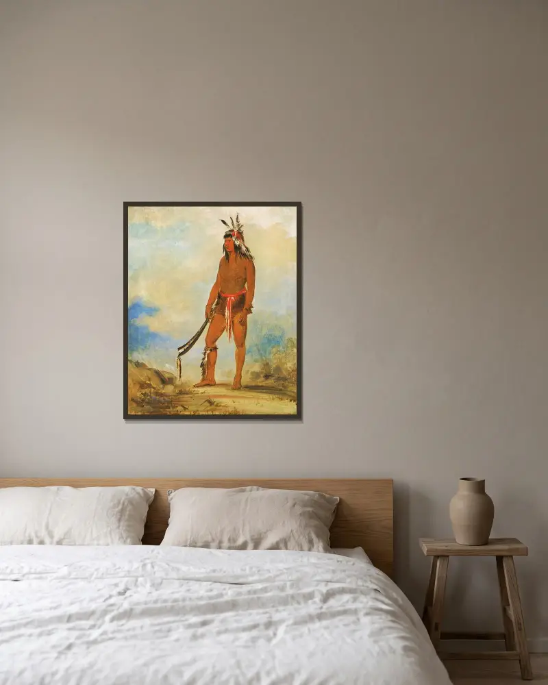 Won-De-Tów-A, The Wonder av George Catlin inramad på en vägg