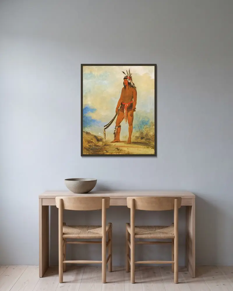 Won-De-Tów-A, The Wonder av George Catlin inramad på en vägg