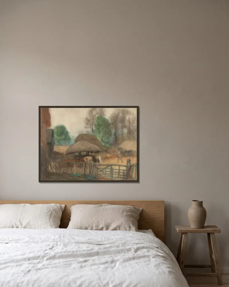 Der Hof von Sir George Clausen gerahmt an einer Wand