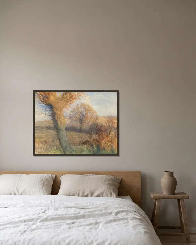 Zimní večer, Sir George Clausen v rámu na stěně