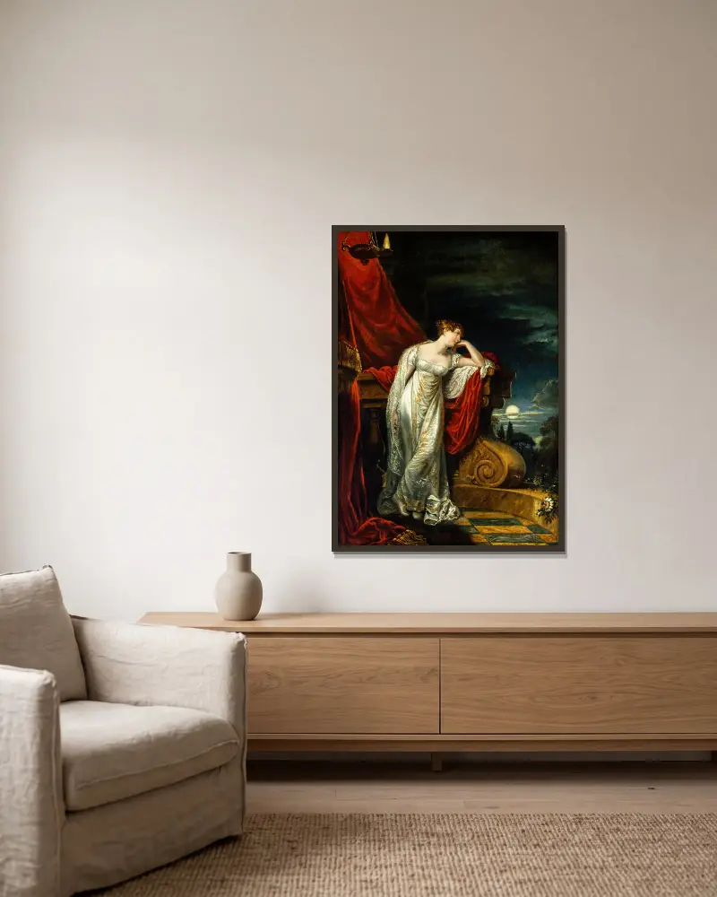 Study for Miss O’Neill as Juliet av George Dawe inramad på en vägg