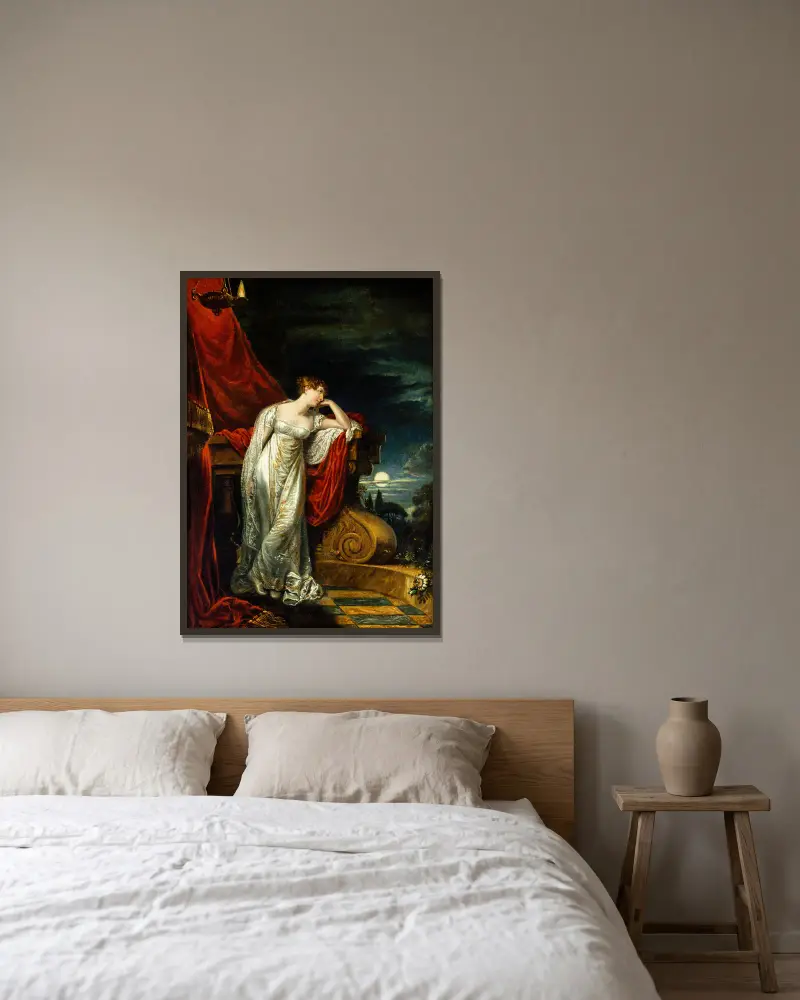 Study for Miss O’Neill as Juliet av George Dawe inramad på en vägg