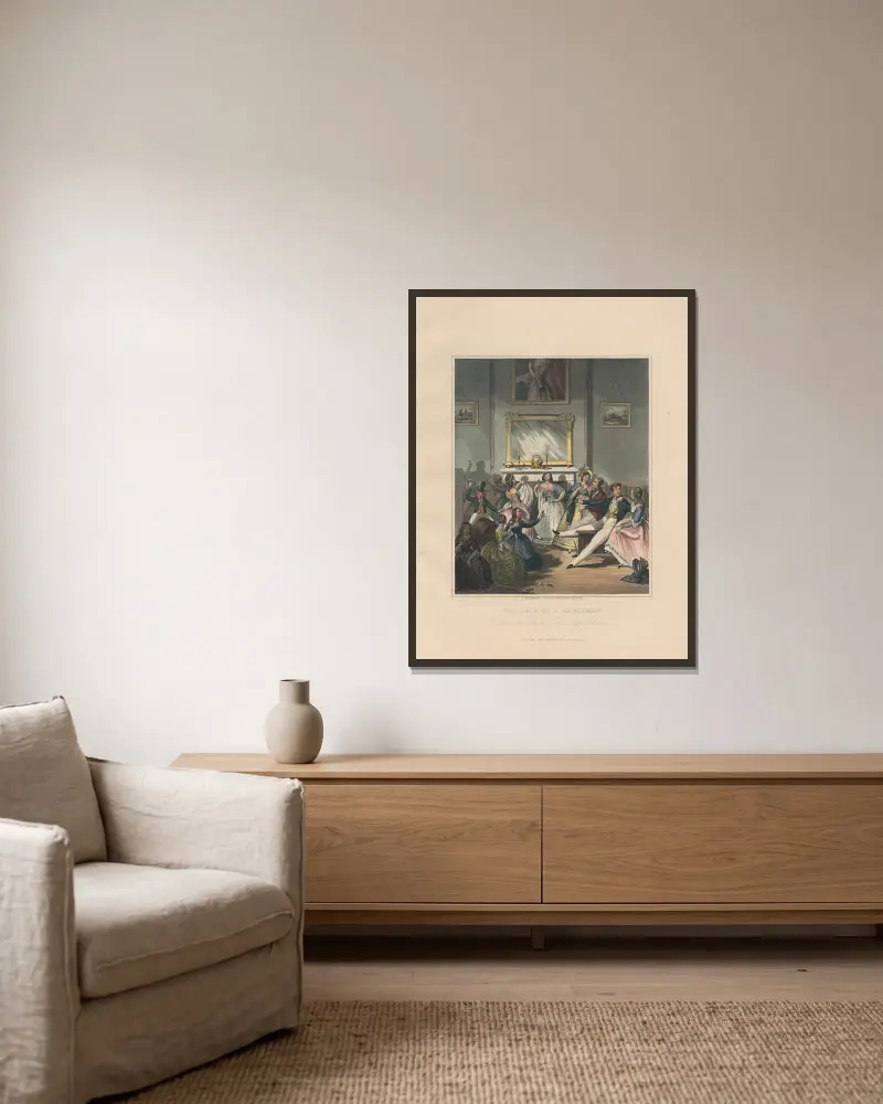 Das Haus der Nacht von George Dawe gerahmt an einer Wand