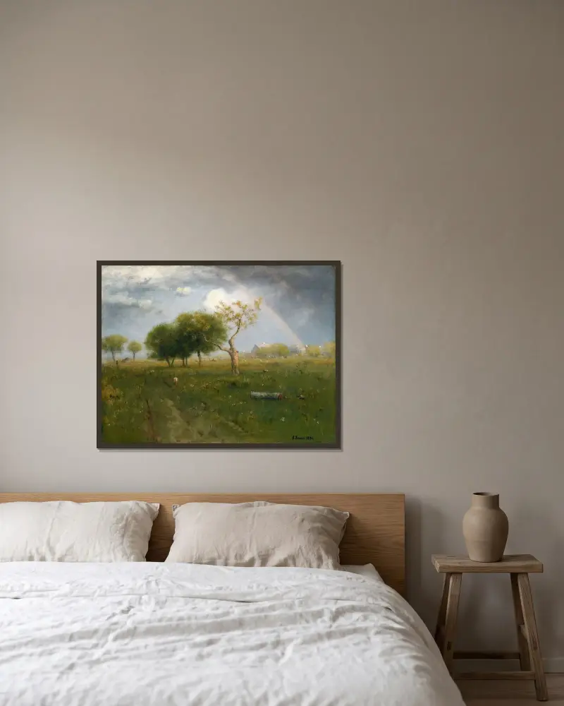 Efter ett sommarregn av George Inness inramad på en vägg