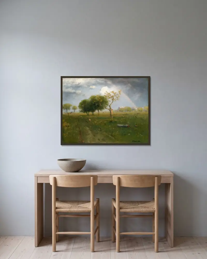 Efter ett sommarregn av George Inness inramad på en vägg