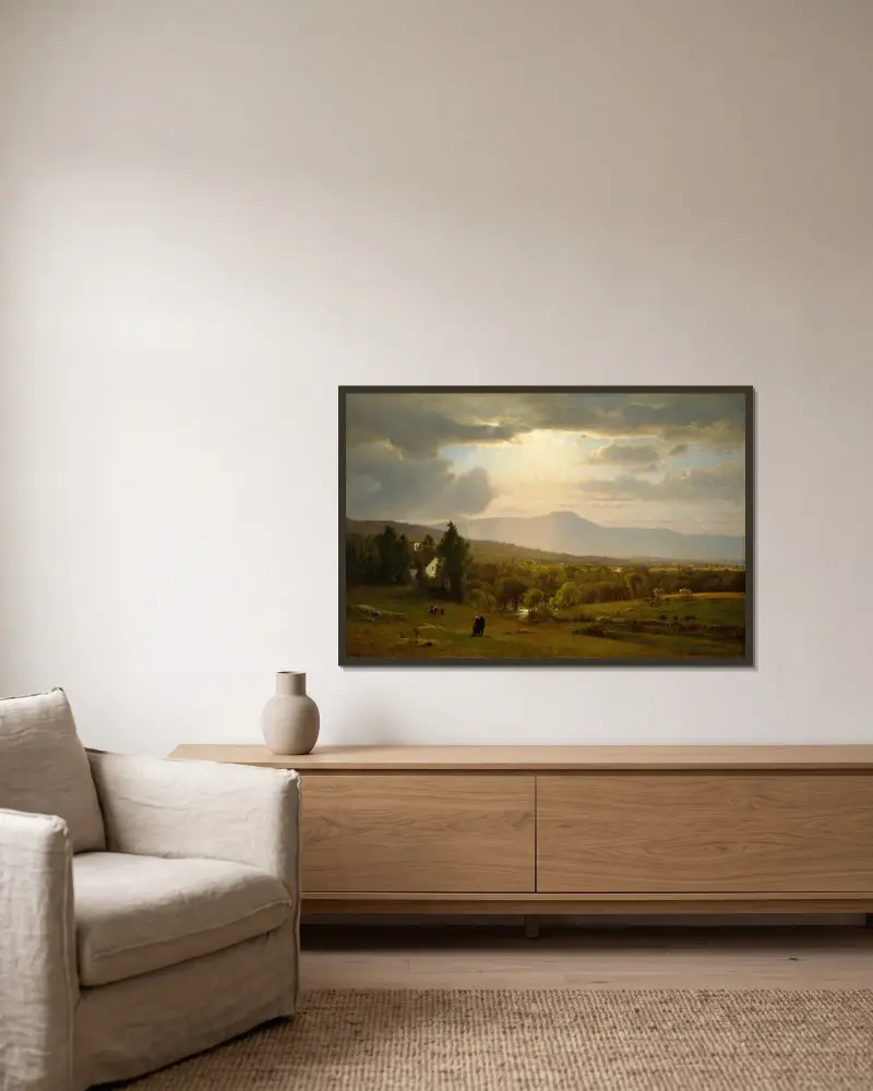 Catskill Mountains av George Inness inramad på en vägg