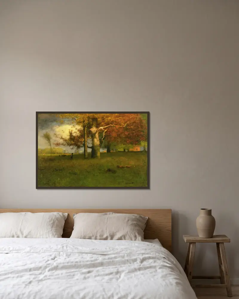 Früher Herbst, Montclair von George Inness gerahmt an einer Wand