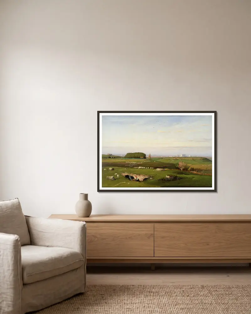 In der römischen Campagna von George Inness gerahmt an einer Wand