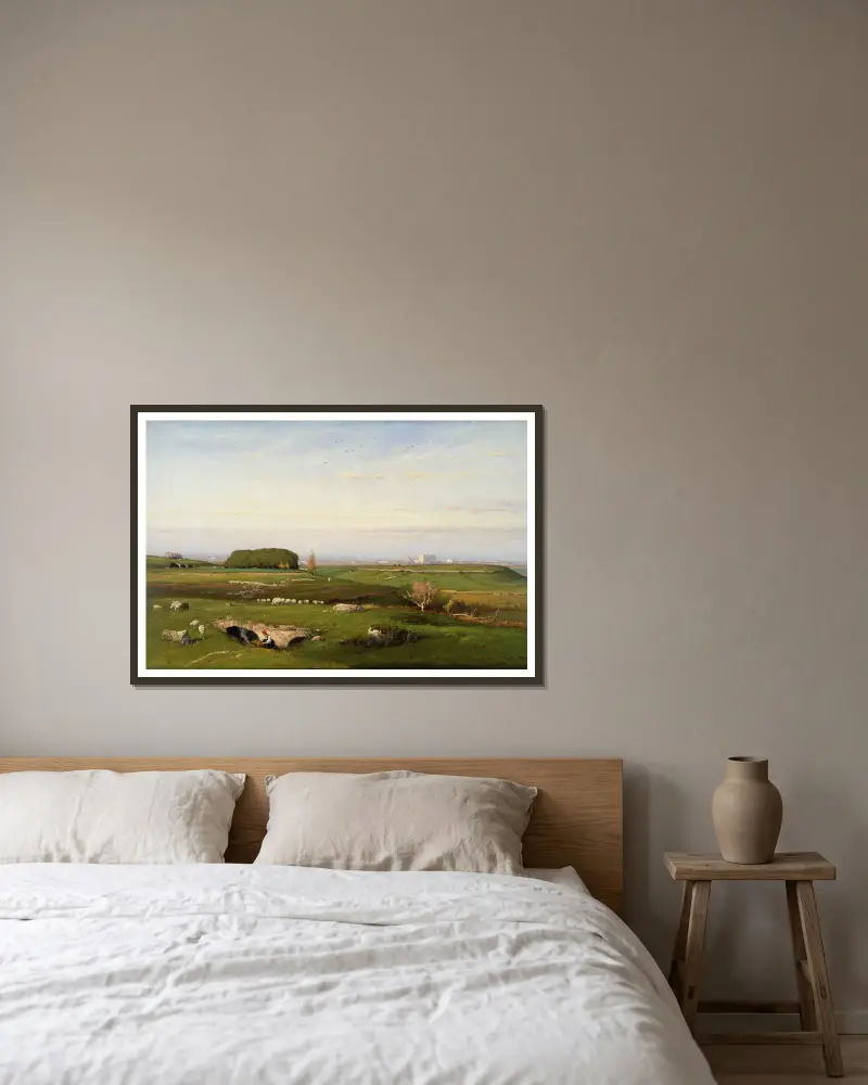 In der römischen Campagna von George Inness gerahmt an einer Wand