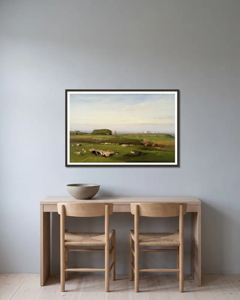 In der römischen Campagna von George Inness gerahmt an einer Wand