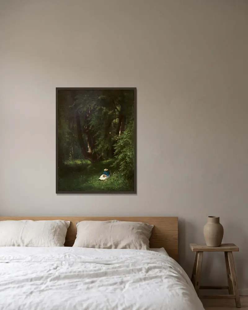 Im Wald von George Inness gerahmt an einer Wand