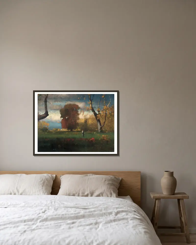 Krajina, George Inness v rámu na stěně