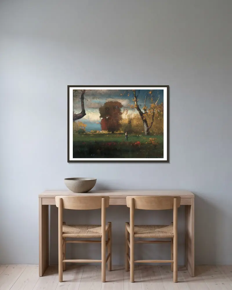 Krajina, George Inness v rámu na stěně