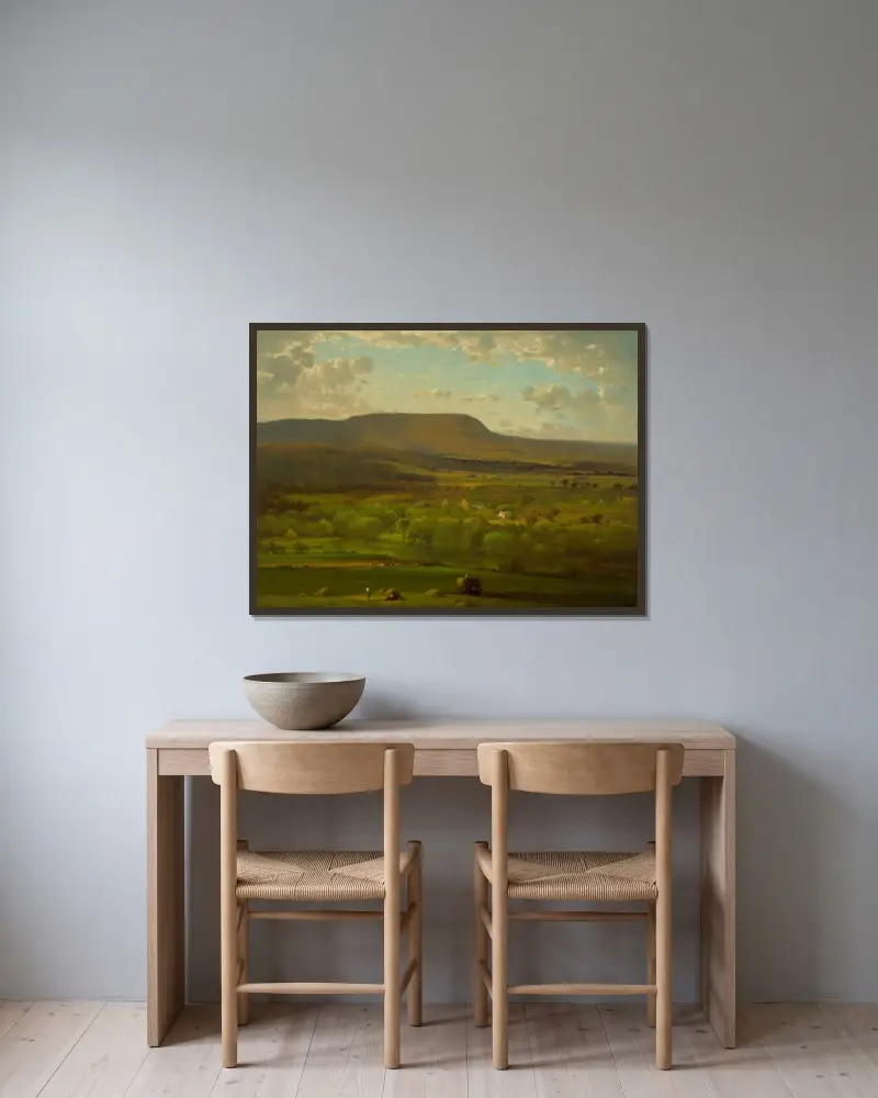 Leeds, New York av George Inness inramad på en vägg