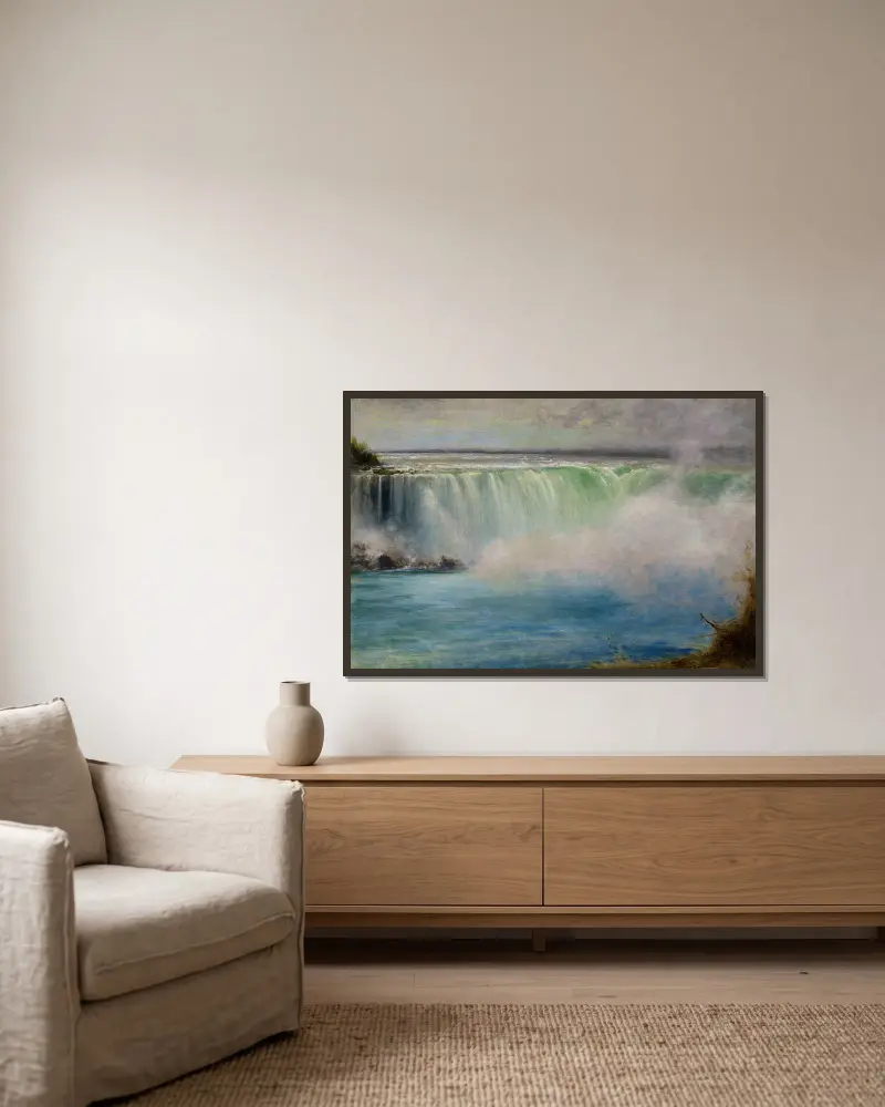 Niagarské vodopády, George Inness v rámu na stěně