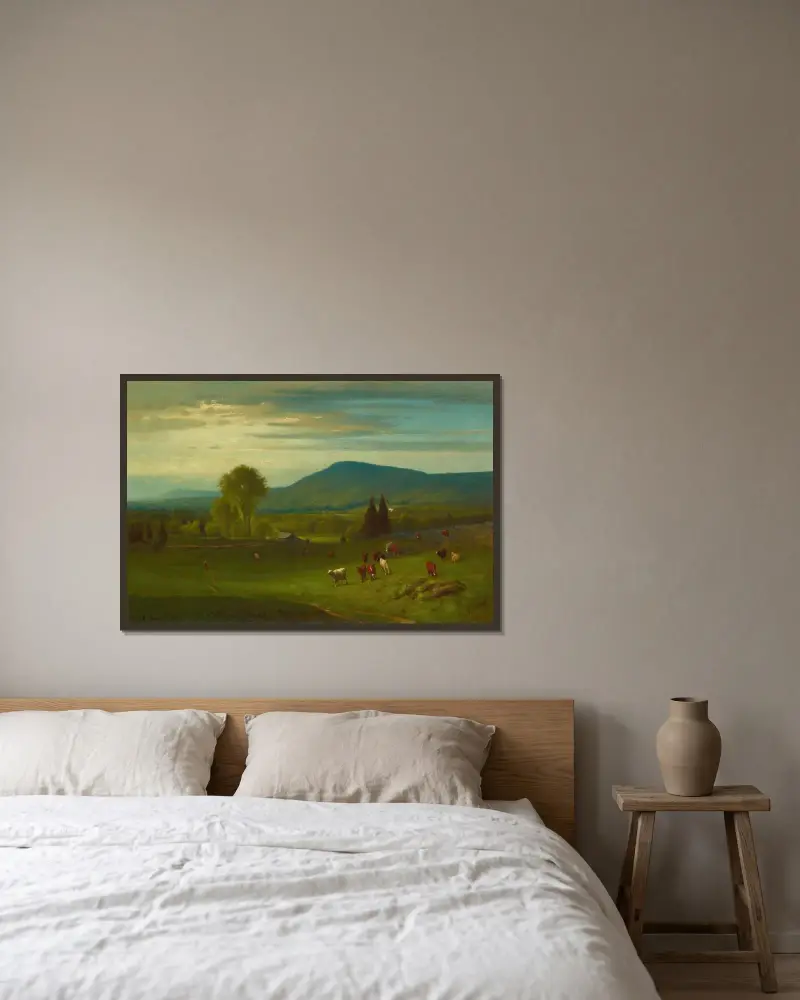 Sommar i Catskills av George Inness inramad på en vägg
