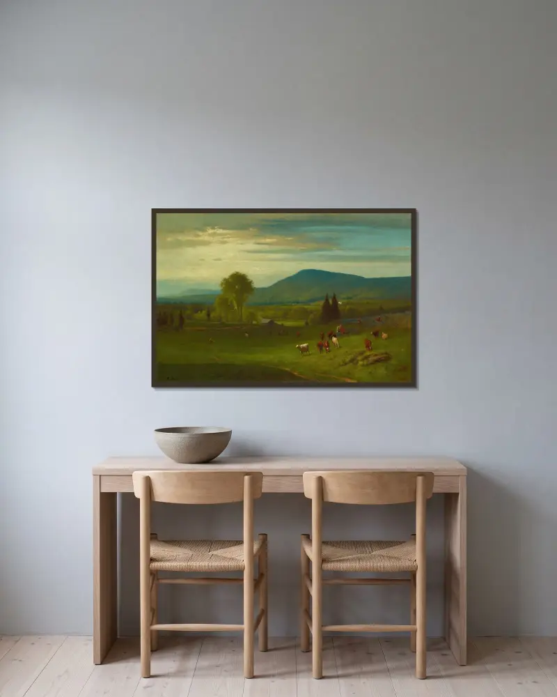 Sommar i Catskills av George Inness inramad på en vägg