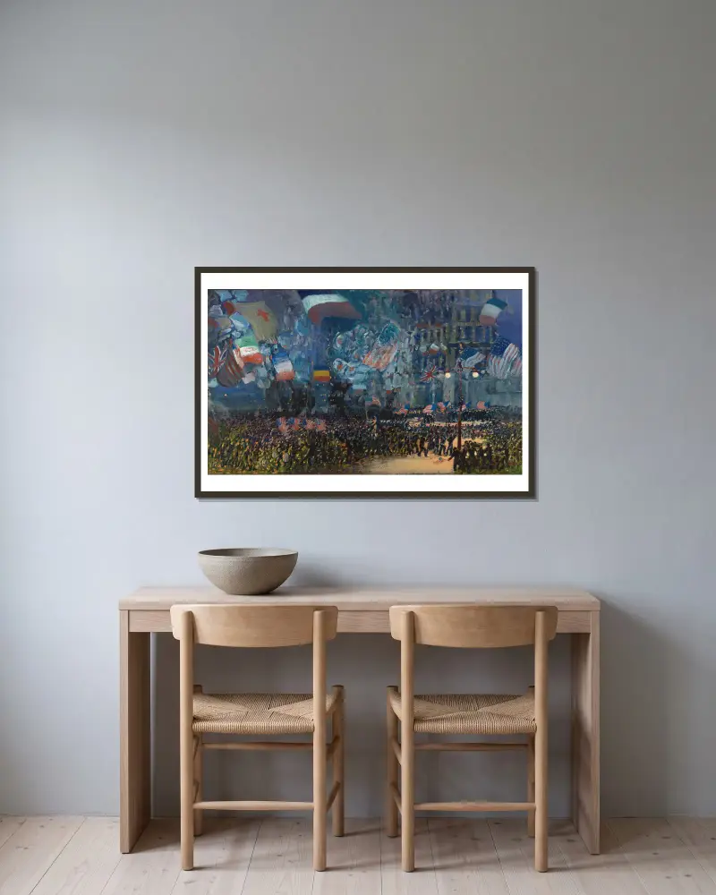 Noc rozejmu, George Luks w ramie na ścianie