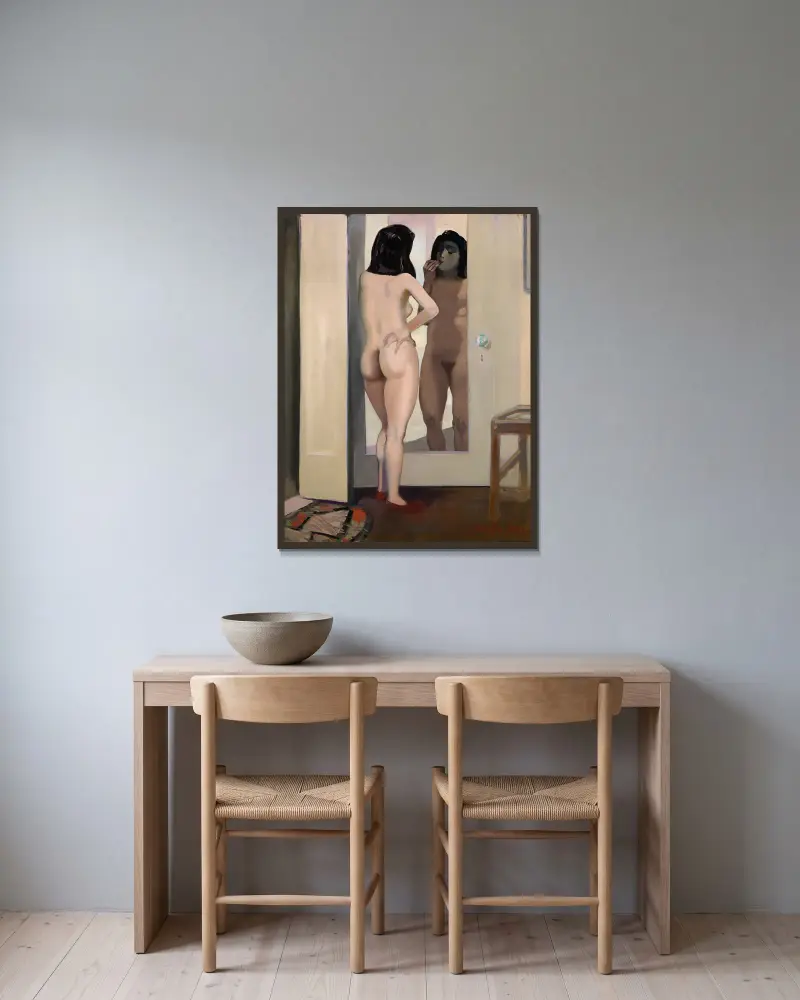 Morgonljus von George Luks gerahmt an einer Wand