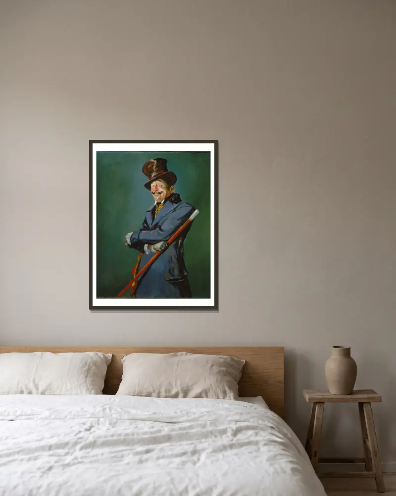 Otis Skinner as Col. Philippe Bridau av George Luks inramad på en vägg