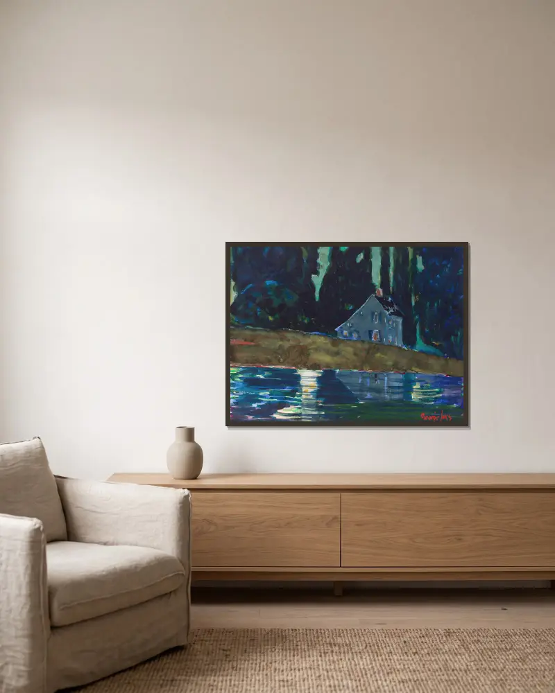 Saltbox, George Luks v rámu na stěně
